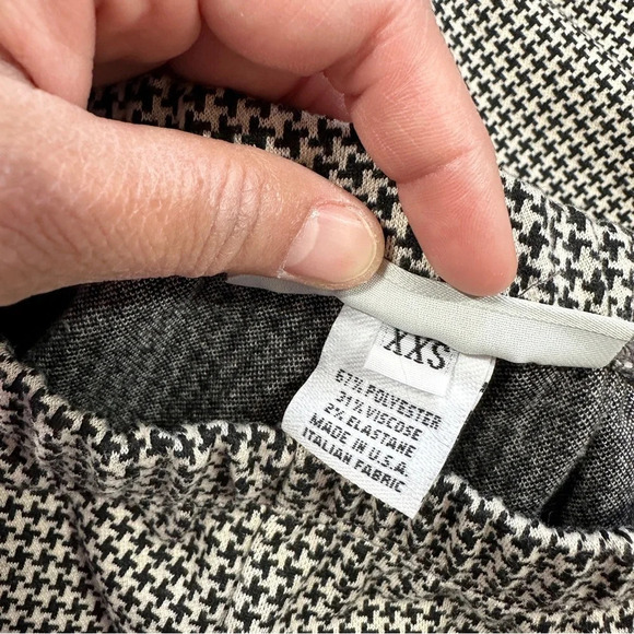 Bryn Walker Palazzo Soft Knit Pull On Pants Houndstooth Wide Leg Nero/Latte XXS - Picture 12 of 16
